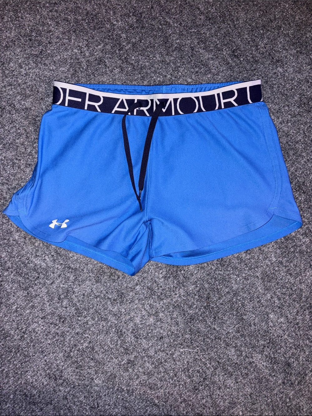 Under Armour Bright Blue Women's Athletic Shorts with Contrast Waistband